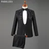 男性タキシード段階パフォーマンスメンズスーツセットファッションパーティーメンズスーツのズボンHomme 210524