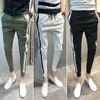 Wholesale 2020 Fashiion Drawstring boys Spirit guy pants men's slim Korean thin summer harem feet student beam sports pants X0615