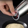 Automatisk salt och peppar Grinder Grindkraft Electric Shaker Mill Justerbar keramik LED Light för Kitchen Spice Set 210713