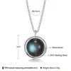 LEKANI Round 925 Sterling Silver Pendant Necklaces For Women With Black Moonstone Necklace Anniversary Fine Jewelry Listing 210701