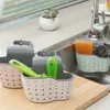 Kitchen Sink Storage Drain Basket Cleaning Sponge Draining Holder Rack Hanging Tools YHM813-ZWL