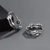 Hoop Huggie Plaqué S925 Argent Couleur Bijoux Boucles D'oreilles Personnalisées Hommes Vague Hip Hop Tendance Garçons Oreille Pour Homme