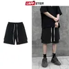 Lappster sommar falska två bitar sweatshorts ankomst streetwear hip hop springa shorts hajuku kpop patchwork jogger 210622