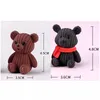 Animais de pelúcia festa decoração para casa acessórios bonito urso plástico em miniatura fada páscoa animal jardim estatuetas decoração d5920669