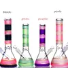 Färgglad bibong Höga glaspongar Vattenpipor Bägare Base Smoke Water Pipes Downstem Perc Bubbler Water Bong Chicha Tillbehör Dab Riggar 18mm skål