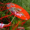Pano de seda Cosplay Guarda-chuva Mulheres Fato Pogal 76cm / 82cm adereços Tasseled Yarned Chinês Japão Papel-Papel Parasol 210721