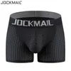 Cuecas masculinas JOCKMAIL Boxer malha acolchoada com almofadas de quadril Boxers masculinos BuPadded Elastic Truncks Enhancement