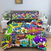 Color Painting Abstract Football Bedding Sets Cartoon Game Christmas Duvet Cover Beds Set King Bed Linen Euro Size 210615