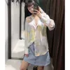 Femmes Flowing Tie-Dye Blouse Chemise Manches Longues Col Lâche Élégant Mode Femme Blouse Chemise Tops 210709