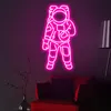 Andra evenemangsfest levererar astronaut neonskylt anpassad ljus ledande rosa hemrum väggdekoration ins butik dekor230t