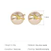 Knot Cross Pearl Earrings Stud Double Side Wear Crystal Suit Ear Drop Women 925 Silver Alloy Round Business Earring Fashion European Jewelry