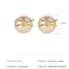 Nodo Croce Orecchini di perle Stud Double Side Wear Crystal Suit Ear Drop Donne 925 Lega d'argento Round Business Orecchino Gioielli europei di moda