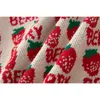 Autumn Baby Boys Girls Strawberry Printing Waistcoat Coat Children Clothing Sleeveless Loose Knitted Kids Vest 210429