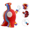 Pipe à eau monstre à trois pattes fumer tuyaux en silicone ensemble de narguilé chicha bongs accessoires de fumée 5 couleurs barboteurs en verre en option pour tabac