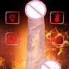 NXY Dildos echte weibliche Masturbations-Vibrator, Teleskop-Vibrationsspielzeug, Fernbedienung, Heizung, Erwachsene Große Penis Stick1210