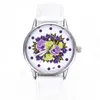 Orologi da polso Bouquet di rose Bouquet da sposa di fiori colorati Orologi da donna di moda Cinturino in tela Orologio sportivo analogico al quarzo casual per le donne