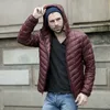 Pato branco para baixo jaqueta homens outono inverno casaco morno homens ultraleve masculino windproof parka 210430