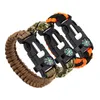 New Outdoor Survival Emergency Paracord Shackle Adjustable Buckle Handmade Paracord Link Climbing Rope Cord Women Homme Bracelets Camping