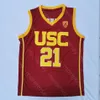 USC Trojans Basketball Jersey NCAA College Isaiah Mobley Nick Young Chevez Goodwin Boogie Ellis Drew Peterson Agbonkpolo Anderson Okongwu Vucevic Bronny James Jr.