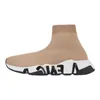 Top Fashion 2021 Graffiti Chaussette Chaussures Femmes Hommes Designer Baskets Noir Blanc Beige Rouge Entraîneurs Occasionnels À Lacets Semelle Transparente Tripler Chaussettes Bottes Taille 36-45