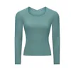 YogaTops Sport Manica lunga Allenamento T-shirt per il tempo libero Slim Fit Traspirante Corsa Fitness Camicia Abbigliamento da palestra Donna