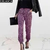 Moda Mulheres Calças Capris Mid Cintura Leopard Imprimir Streetwear Lápis Escritório Festa Clube Plus Size Roupas 210515