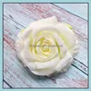 花の花輪お祝い用品ホームGardentisr Roseヘッドシルク装飾パーティーの装飾の結婚式の壁の花白い人工RO