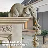 Elefant-Harz-Ornamente, dreiteilige Dekorationen, 3 Mütter, zwei Babys, die am Rand von Handwerksstatuen hängen, Dropship 210924