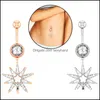 Altri gioielli per il corpo 1Pc Sexy Dangling Navel Belly Button Rings Piercing Brincos Crystal Drop Opal Consegna 2021 Udjt4