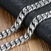 Temel Punk Paslanmaz Çelik Kolye Erkekler Kadınlar Için Curb Küba Link Zinciri Chokers Vintage Siyah Altın Ton Katı Metal