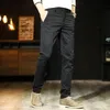 Men Pants Khaki Black Cotton Solid Straight Casual Slim Fit Mens Trousers 2021 Spring Summer Outdoor For Male Men's