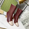 2021 woman leather heels Martin boots shoes Womens Ankle Boot Designer luxury women Knight Work Safety Motorcycle Rain Fashion winter booties shoe size 35-43