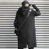 11 BYBB'nin Karanlık Sihirbazı Cape Pelerin Sahte İki Ceket Erkekler Gotik Punk Streetwear Mont Taktik Fonksiyon Hoody Rüzgarlık 210909