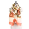 Foulards Foulard en lin de coton imprimé floral pour femmes de luxe châle enveloppement cou bandana longue étole foulard femme surdimensionné soie 2358445