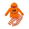 Ensembles de vêtements pour enfants filles garçons tenues d'Halloween enfants hauts à capuche + pantalons à rayures 2 pièces/ensemble printemps automne mode Boutique bébé vêtements