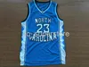 Michael 23 North Carolina Tarheels Basketball Jersey Blå Vit och Svart Stitched Anpassade Män Kvinnor Ungdom XS-6XL