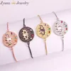 6PCS, Mix color Bracelet Women CZ Rainbow Turkish Eye Girls Jewelry Chain Bracelets