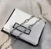 60cm Silver Cuban Necklace For Men And Women Couples Double 2g Interlocking Retro Trend Hip Hop Fashion designer Pendant with box