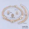 Afrykański Zestaw Biżuterii Wedding Wedding Wedding Sets Dla Kobiet Dubaj Srebrny Kolor Naszyjnik Kolczyki Kostium Jewellry