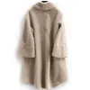 Women's Fur & Faux Sheep Shearing Coats 2021 Korean Style Real Wool Coat Female Long Thick Warm Autumn Winter Jacket Women 281124