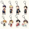 Haikyuu Key Chain Acrylic Volleyball Boy Kingry Anime Милый мультфильм Shoyo Hinata ключевой цепочка для ключей подвеска для женщин аксессуары Брелоцек