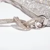 Funktionell AMAZING Fashion Knot Handle Rhinestones Evening Clutch Bag 2021 Crystal Diamonds Dinner Party Weddes och Handbag Designer