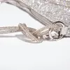 Funkcjonalny Niesamowity Moda Knot Uchwyt Dżetów Wieczór Sprzęgła Torba 2021 Crystal Diamonds Diament Party Wedding Torebte i Projektant Torebka