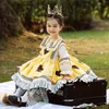 Lolita Royal Klänningar för Baby Girls Princess Dress Infant Vintage Ball Gown Boutique Kläder Barn Födelsedag Frocks 210615