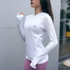 Maglie da corsa T-shirt da donna O-collo a maniche lunghe Felpa con cappuccio sportiva Yoga Pilates Canotta fitness Canotta femminile Abbigliamento da palestra allentato Esterno traspirante