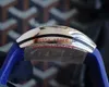 Armbandsur mens 9015 v45 sc dt automatisk rörelse läder gummiband ros guld diamant 45mm klockor