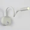 Topoch Justerbar guoshalsbokslampa med omkopplare på/av väggmonterad sängläsning Ljus 2W LED-fokuserad Spotlight AC100-240V Hardwired Minimalist Sconces