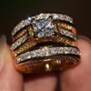 Pierścienie ślubne luksusowy kobiecy pierścień z cyrkon