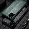 Handyhüllen aus echtem Leder für das iPhone 11 Pro Max, luxuriöse echte Straußhülle für 12 XR X 8 7 XS Plus Fundas