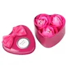 Couronnes de fleurs décoratives savon artificiel Rose fleur ours poupée en forme de coeur saint valentin boîte-cadeau fête mariage décoration décor à la maison #